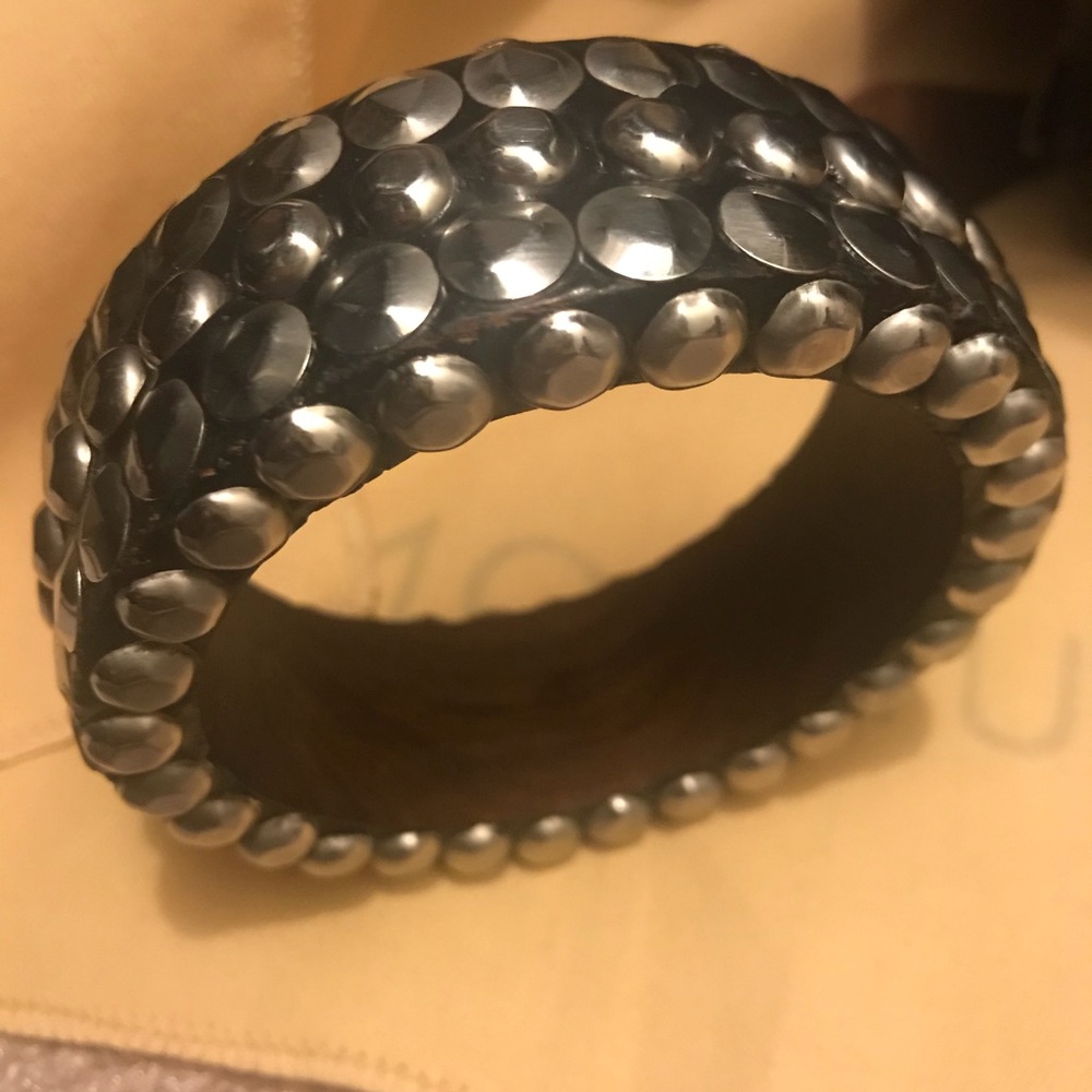 Studded Wooden Bangle